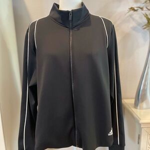 Adidas women's black track jacket NWT